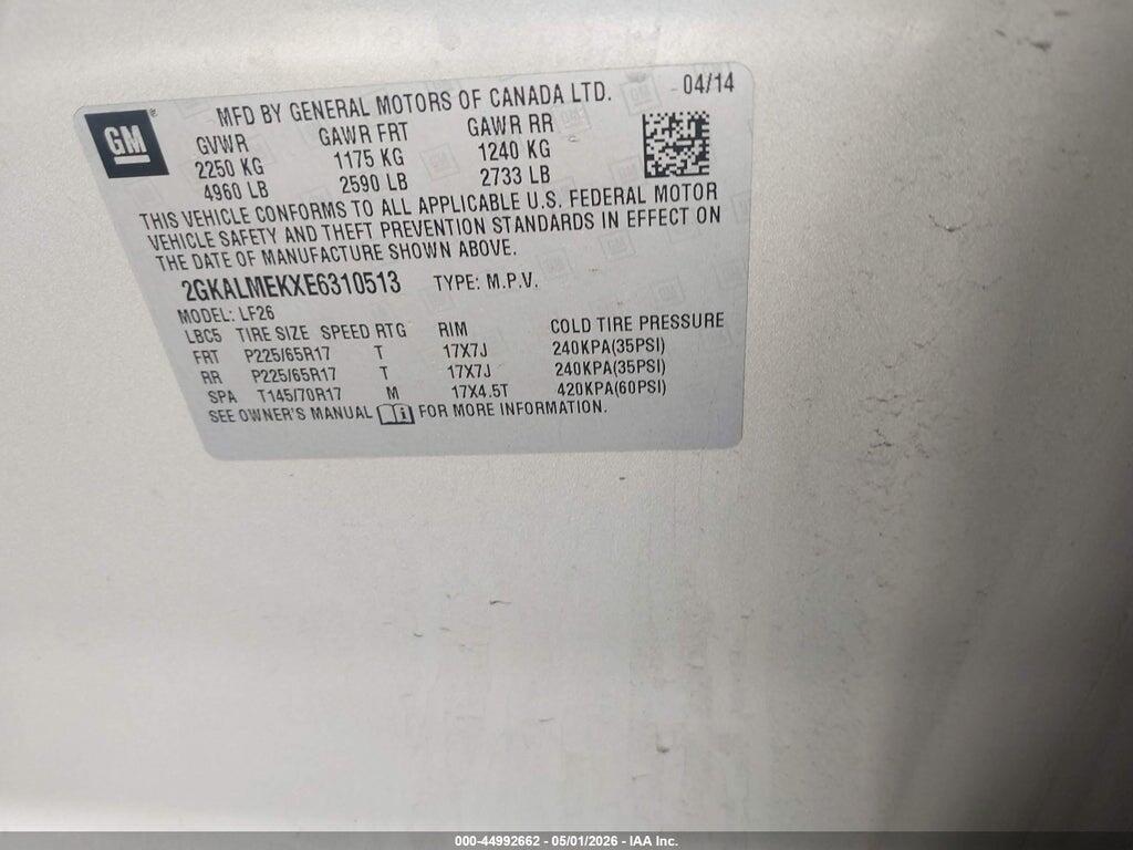 2GKALMEKXE6310513 2014 GMC TERRAIN photo no. 9