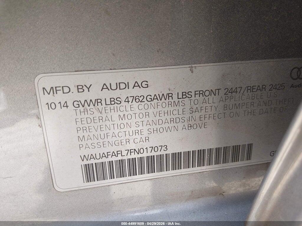 WAUAFAFL7FN017073 2015 AUDI A4 photo no. 9
