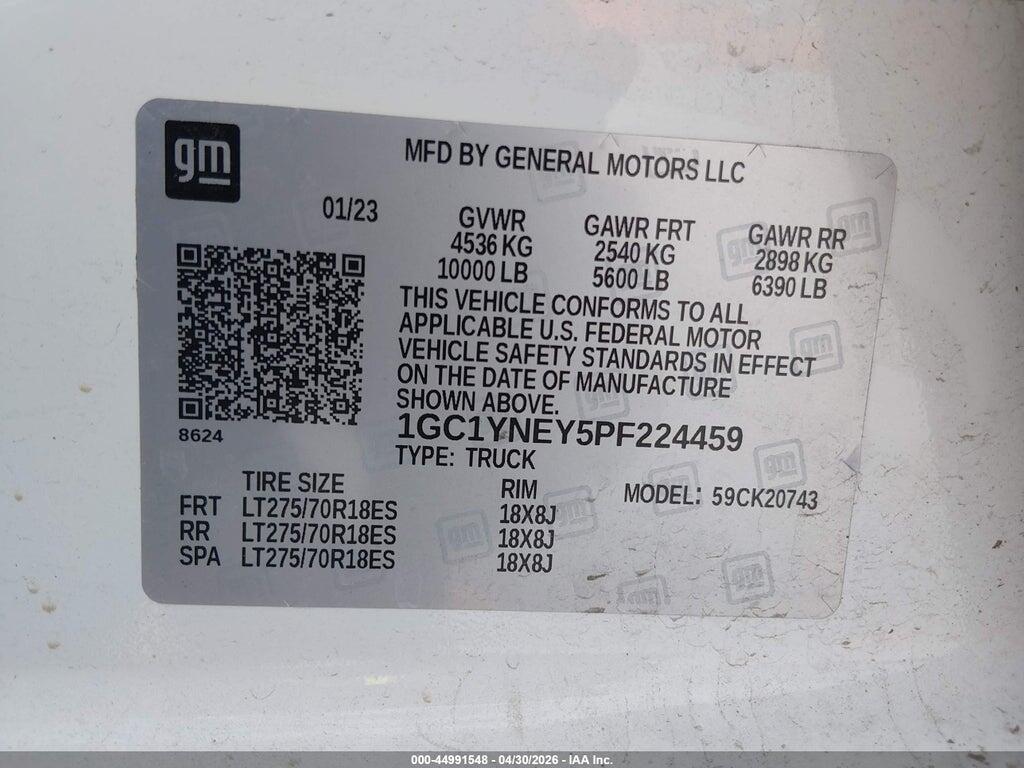 1GC1YNEY5PF224459 2023 CHEVROLET SILVERADO 2500HD photo no. 9