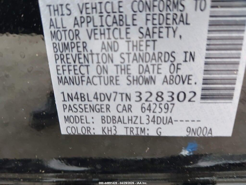 1N4BL4DV7TN328302 2026 NISSAN ALTIMA photo no. 9