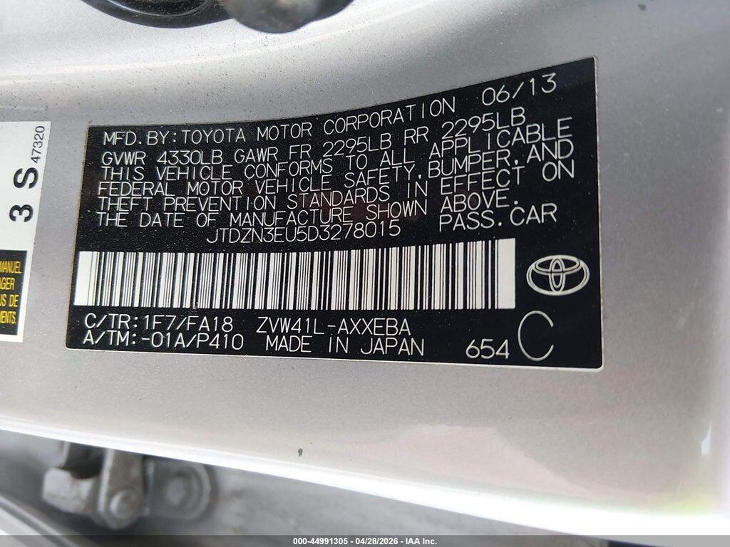 JTDZN3EU5D3278015 2013 TOYOTA PRIUS V photo no. 9