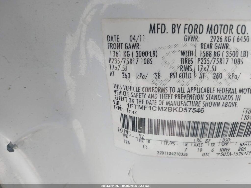 1FTMF1CM2BKD57546 2011 FORD F-150 photo no. 9