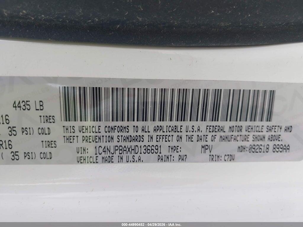 1C4NJPBAXHD136691 2017 JEEP PATRIOT photo no. 9