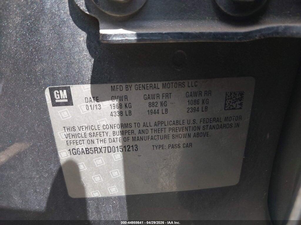 1G6AB5RX7D0151213 2013 CADILLAC ATS photo no. 9