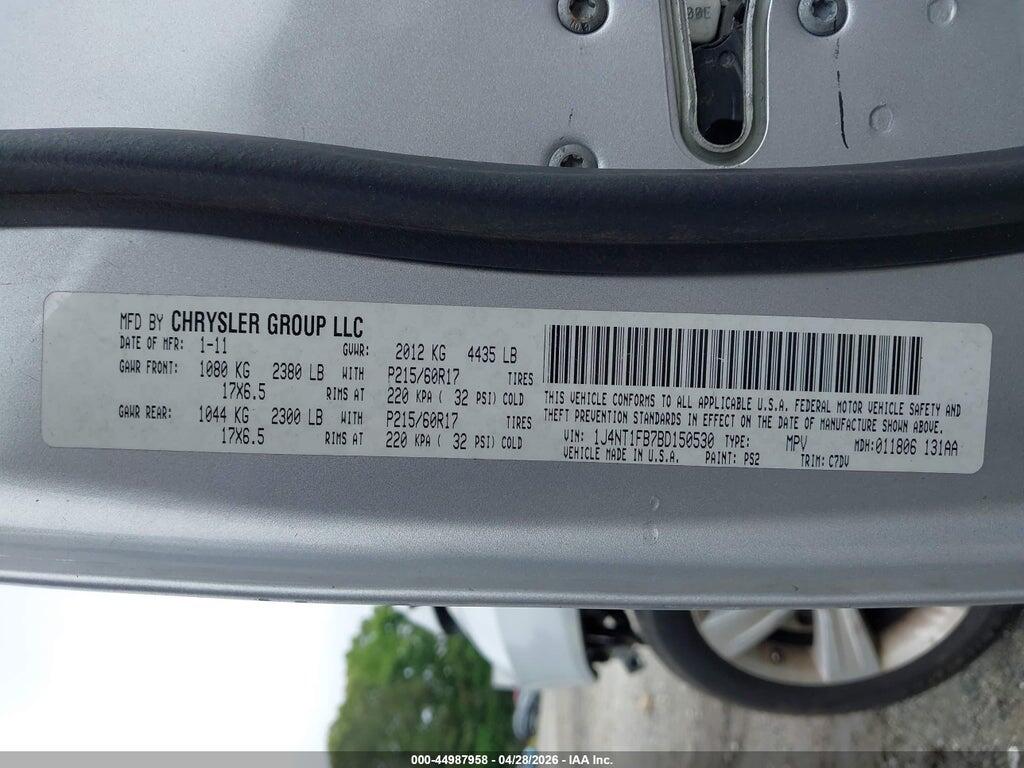 1J4NT1FB7BD150530 2011 JEEP COMPASS photo no. 9