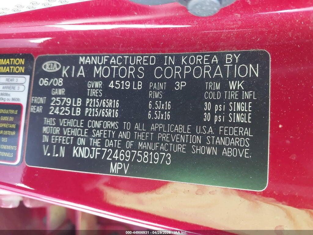 KNDJF724697581973 2009 KIA SPORTAGE photo no. 9