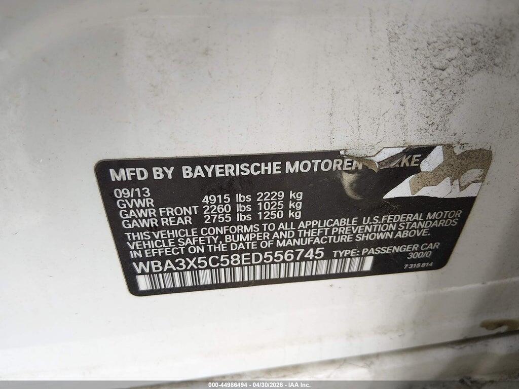 WBA3X5C58ED556745 2014 BMW 328I GRAN TURISMO photo no. 9