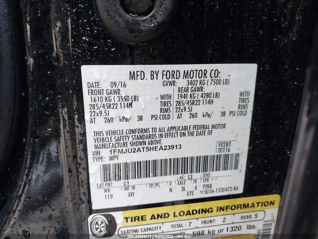 1FMJU2AT5HEA23913 2017 FORD EXPEDITION photo no. 9