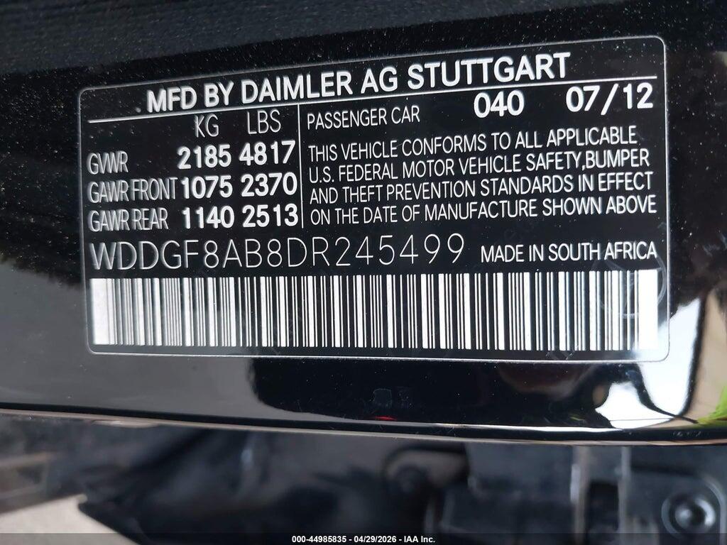 WDDGF8AB8DR245499 2013 MERCEDES-BENZ C 300 photo no. 9