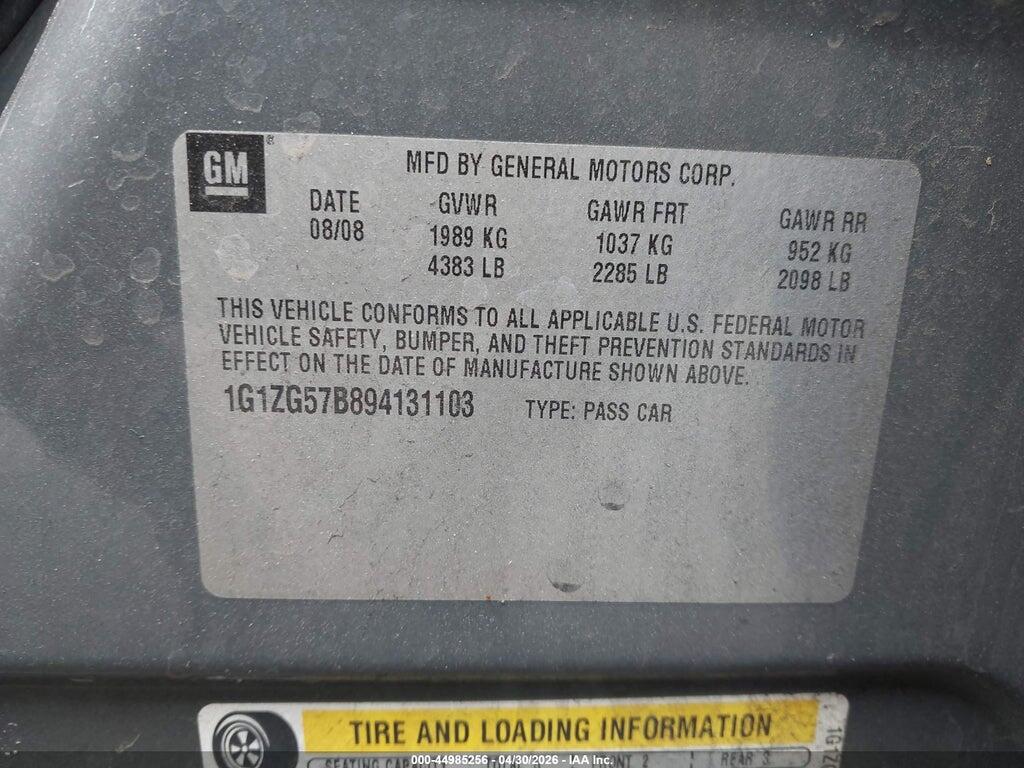 1G1ZG57B894131103 2009 CHEVROLET MALIBU photo no. 9