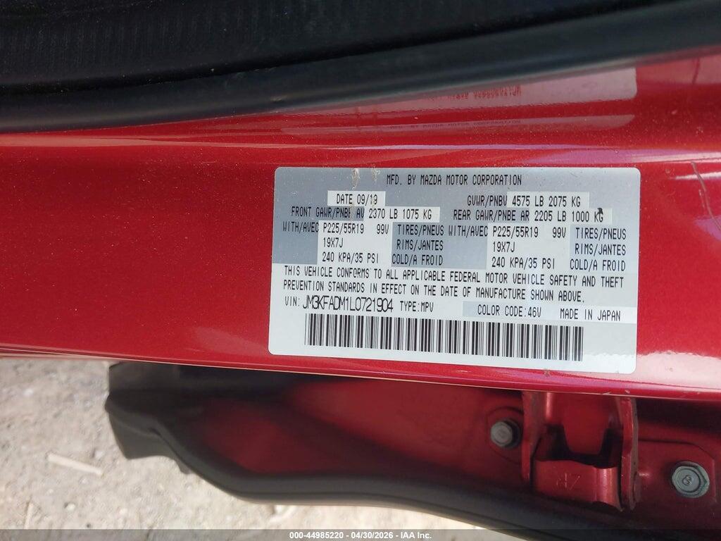 JM3KFADM1L0721904 2020 MAZDA CX-5 photo no. 9