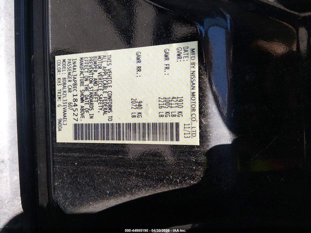 1N4AL3AP8EC184527 2014 NISSAN ALTIMA photo no. 9