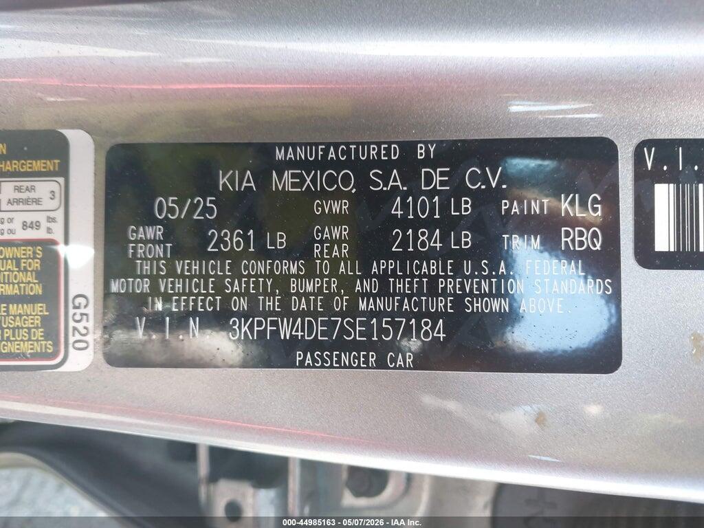 3KPFW4DE7SE157184 2025 KIA K4 photo no. 9