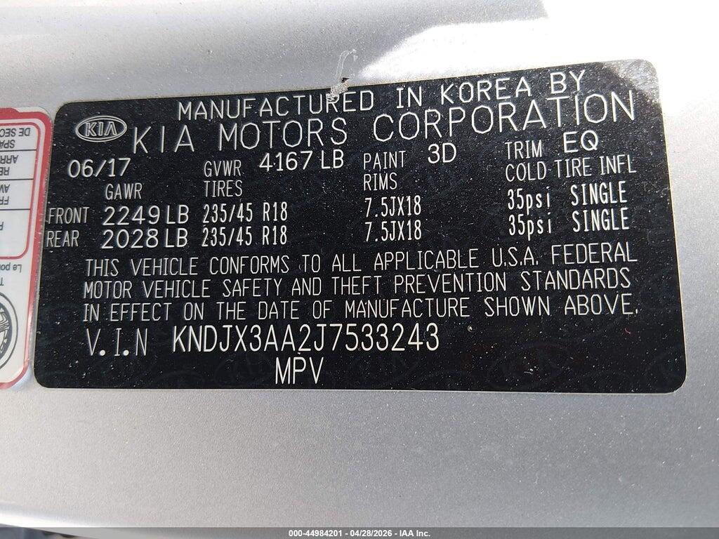 KNDJX3AA2J7533243 2018 KIA SOUL photo no. 9