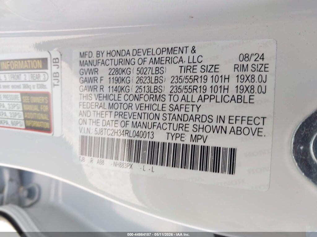 5J8TC2H34RL040013 2024 ACURA RDX photo no. 9