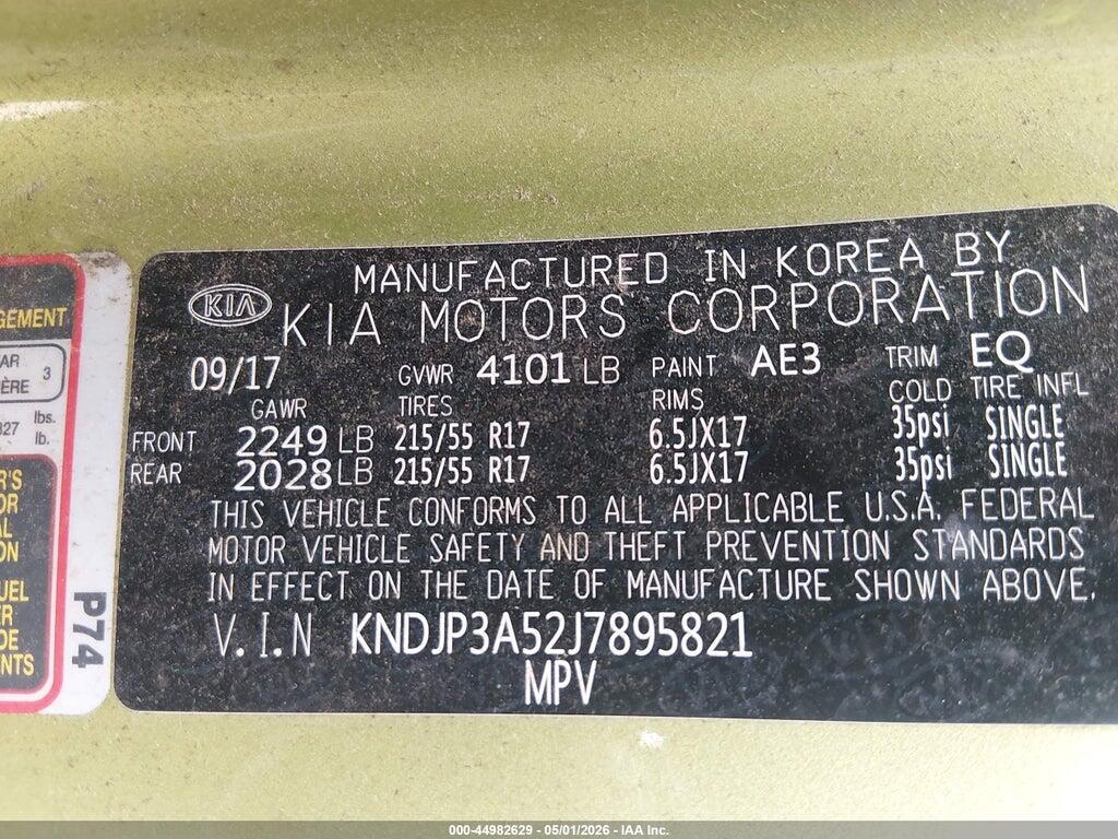 KNDJP3A52J7895821 2018 KIA SOUL photo no. 9