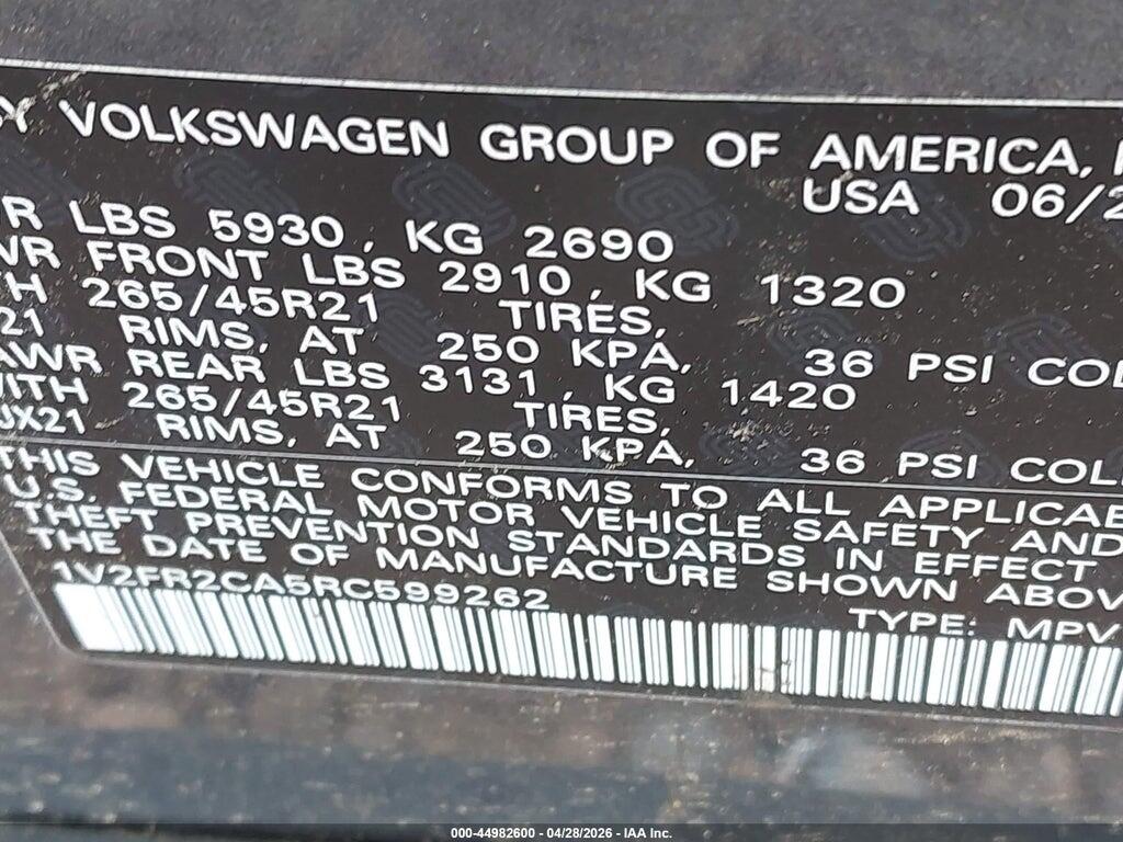 1V2FR2CA5RC599262 2024 VOLKSWAGEN ATLAS photo no. 9