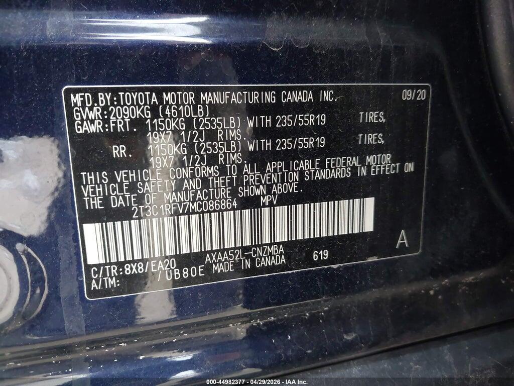 2T3C1RFV7MC086864 2021 TOYOTA RAV4 photo no. 9