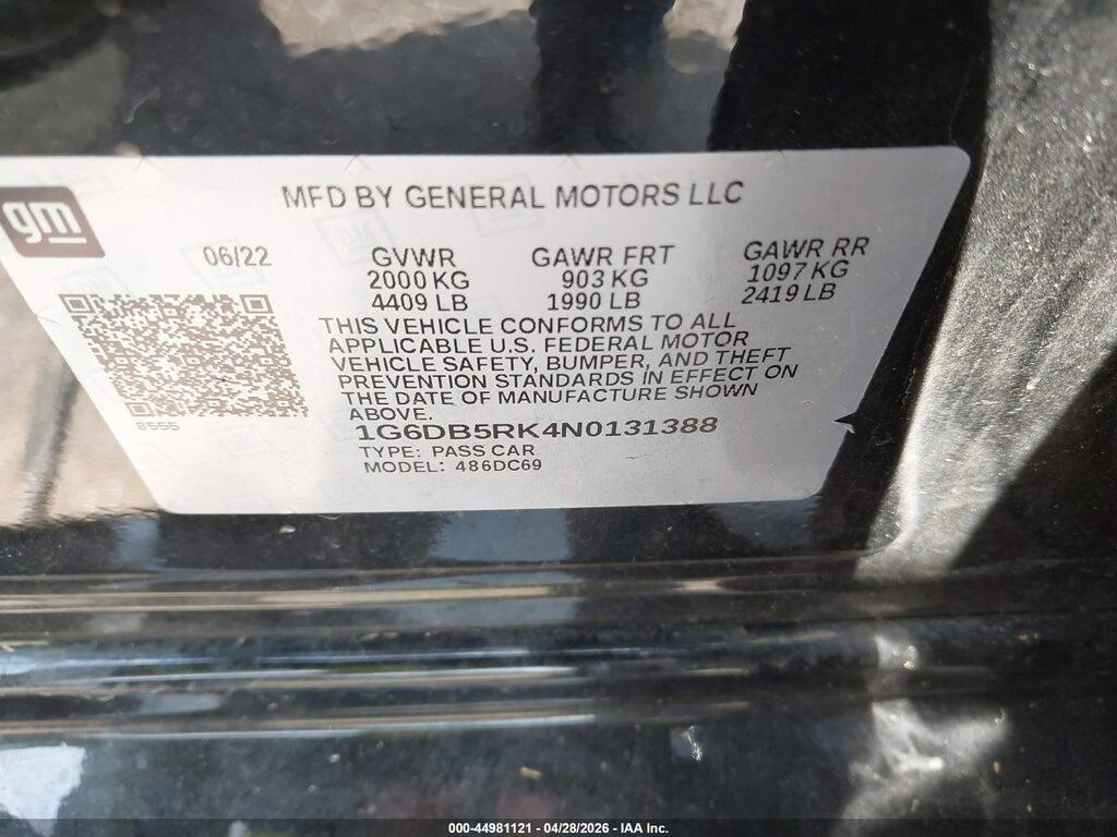 1G6DB5RK4N0131388 2022 CADILLAC CT4 photo no. 9