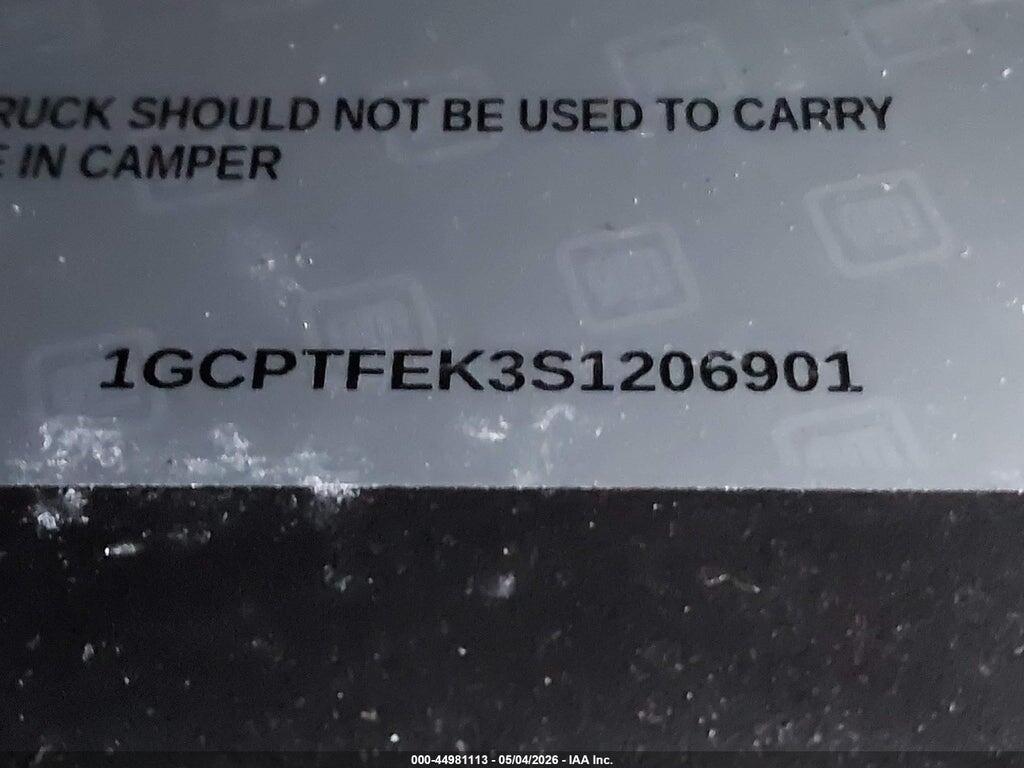 1GCPTFEK3S1206901 2025 CHEVROLET COLORADO photo no. 9