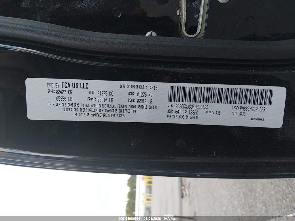 2C3CDXJG3FH828025 2015 DODGE CHARGER photo no. 9