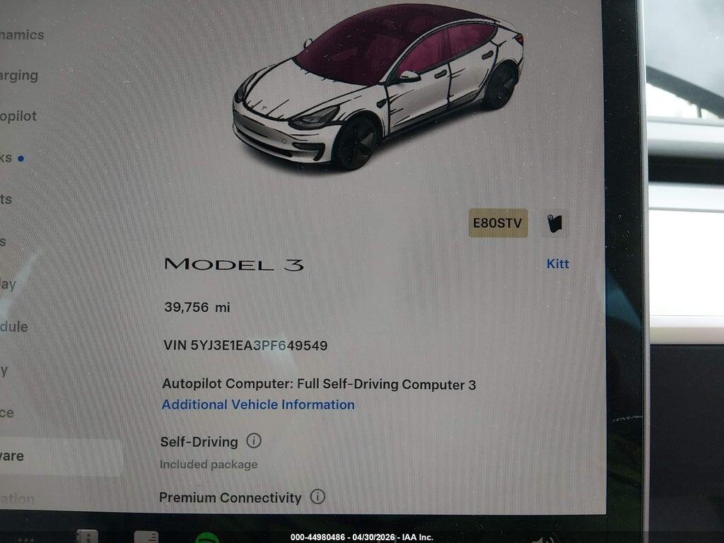 5YJ3E1EA3PF649549 2023 TESLA MODEL 3 photo no. 7