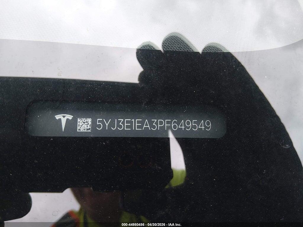 5YJ3E1EA3PF649549 2023 TESLA MODEL 3 photo no. 9