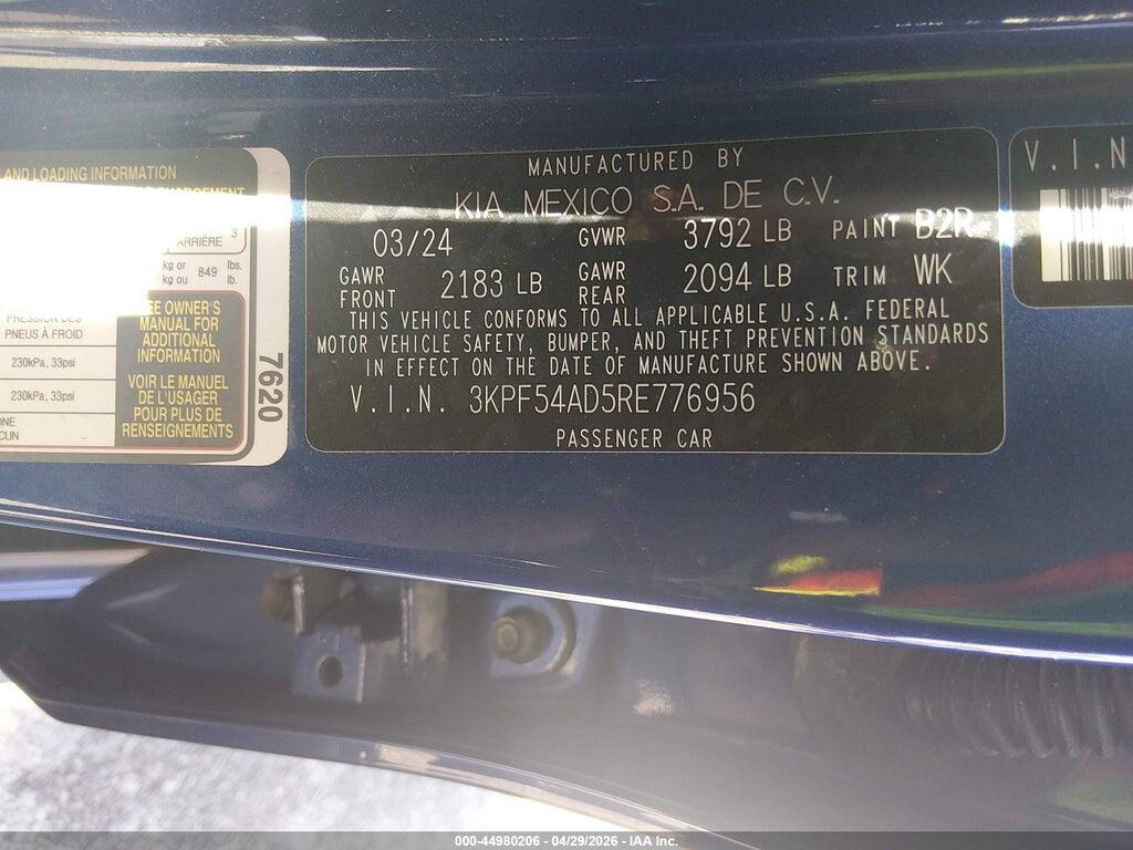 3KPF54AD5RE776956 2024 KIA FORTE photo no. 9