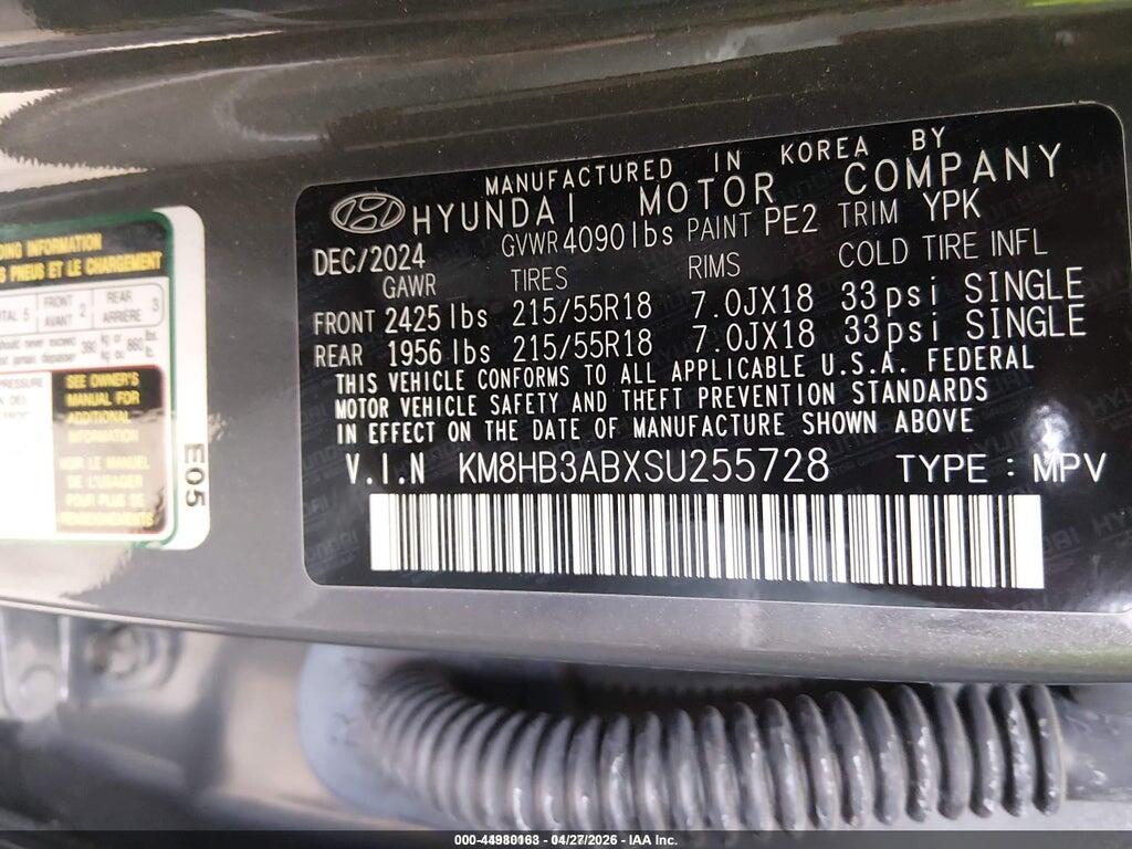 KM8HB3ABXSU255728 2025 HYUNDAI KONA photo no. 9