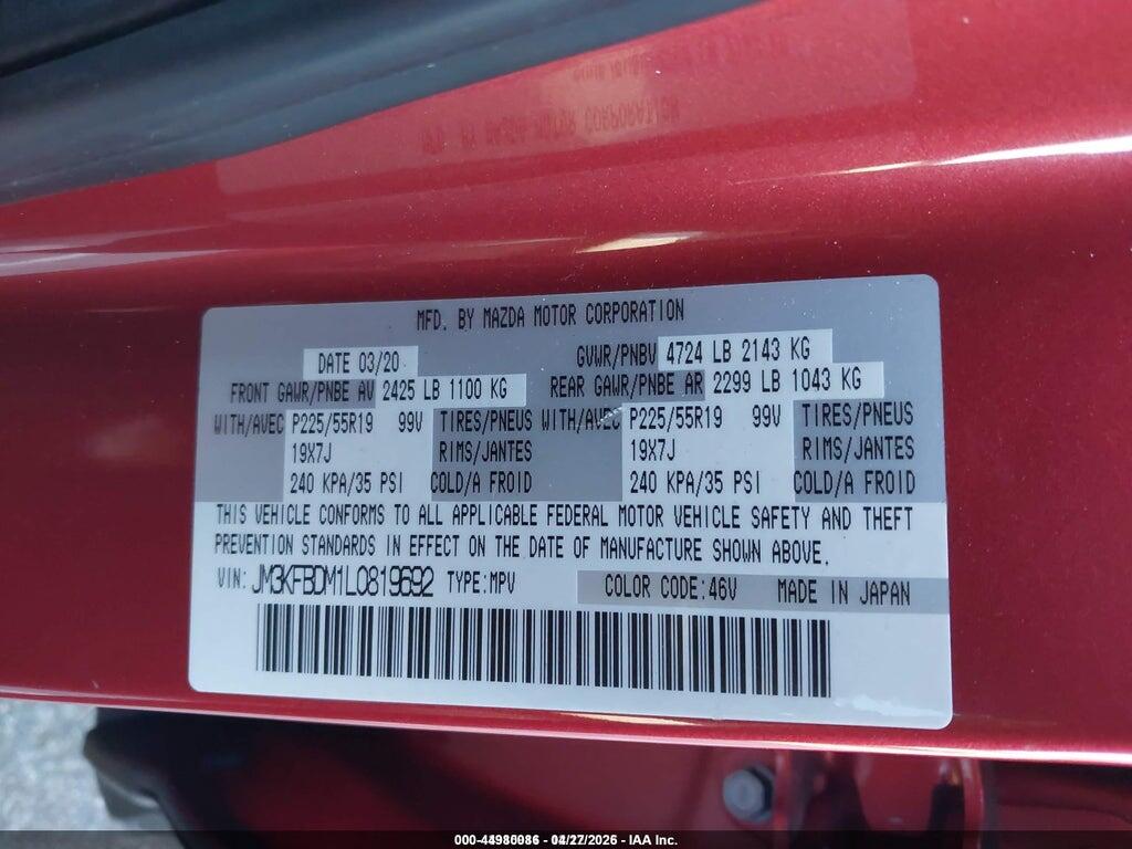 JM3KFBDM1L0819692 2020 MAZDA CX-5 photo no. 9