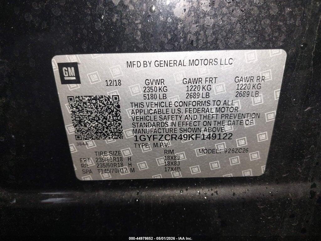 1GYFZCR49KF149122 2019 CADILLAC XT4 photo no. 9