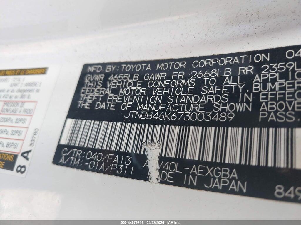 JTNBB46K673003489 2007 TOYOTA CAMRY HYBRID photo no. 9
