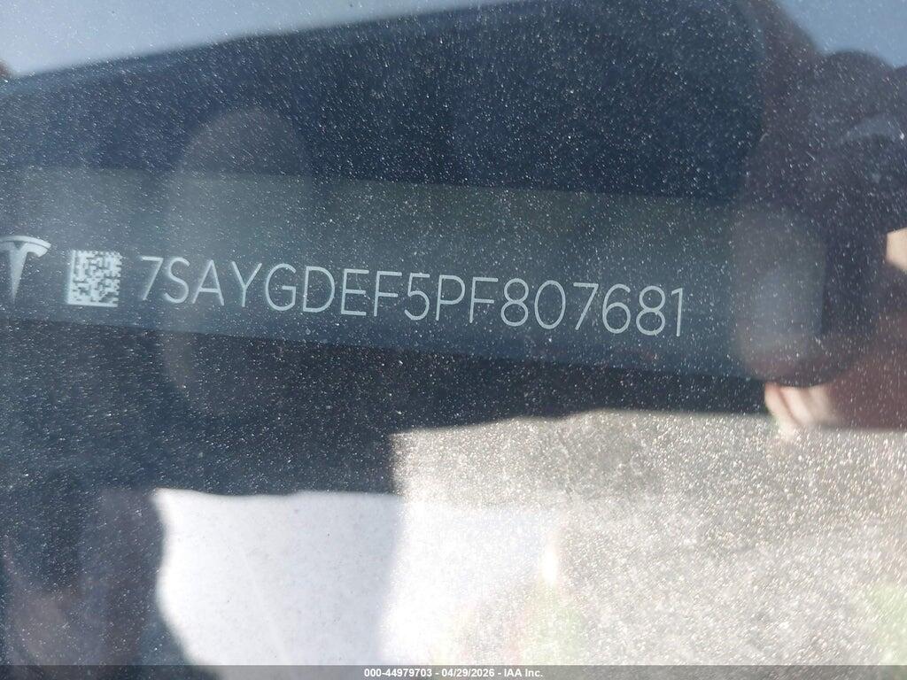 7SAYGDEF5PF807681 2023 TESLA MODEL Y photo no. 9