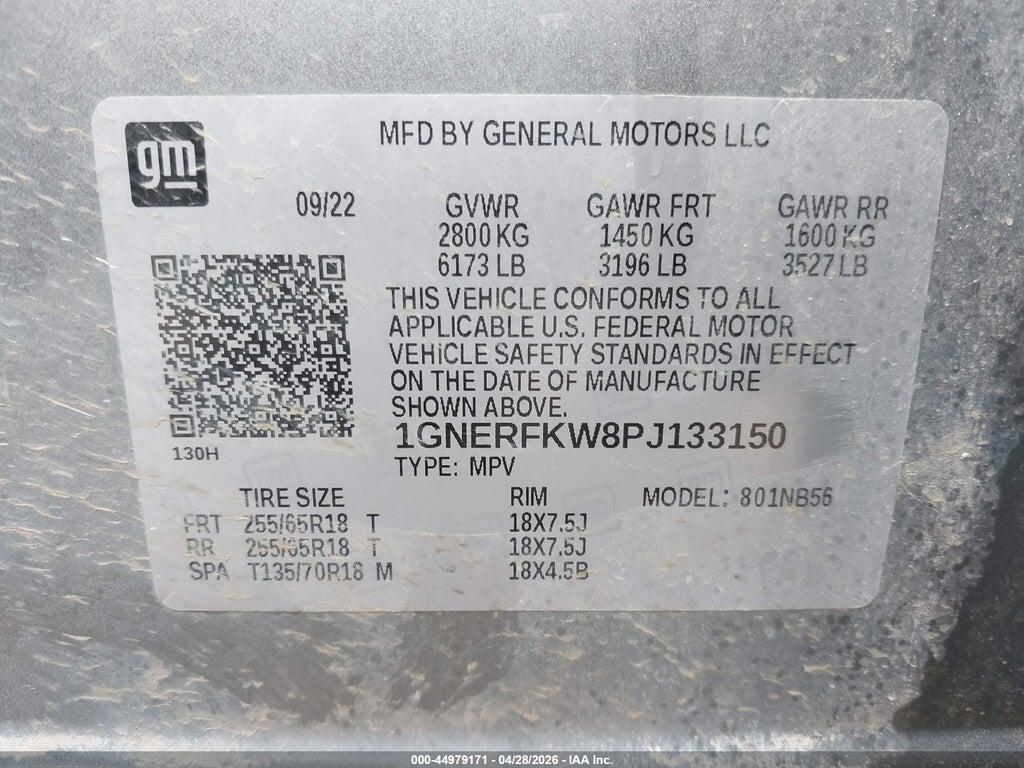 1GNERFKW8PJ133150 2023 CHEVROLET TRAVERSE photo no. 9
