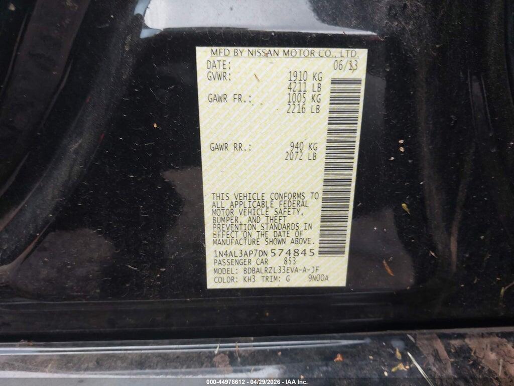 1N4AL3AP7DN574845 2013 NISSAN ALTIMA photo no. 9