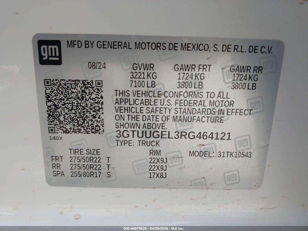 3GTUUGEL3RG464121 2024 GMC SIERRA 1500 photo no. 9