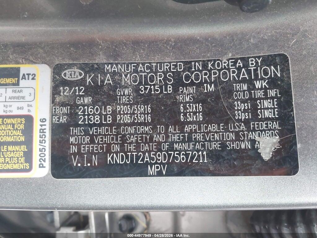 KNDJT2A59D7567211 2013 KIA SOUL photo no. 9