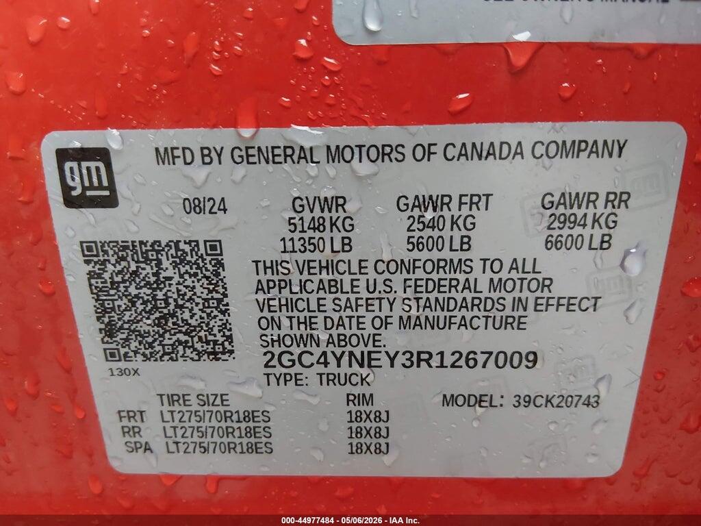 2GC4YNEY3R1267009 2024 CHEVROLET SILVERADO 2500HD photo no. 9