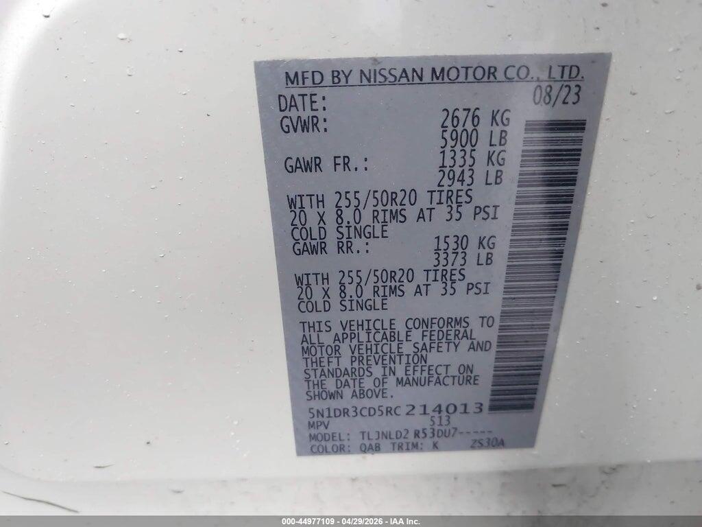 5N1DR3CD5RC214013 2024 NISSAN PATHFINDER photo no. 9