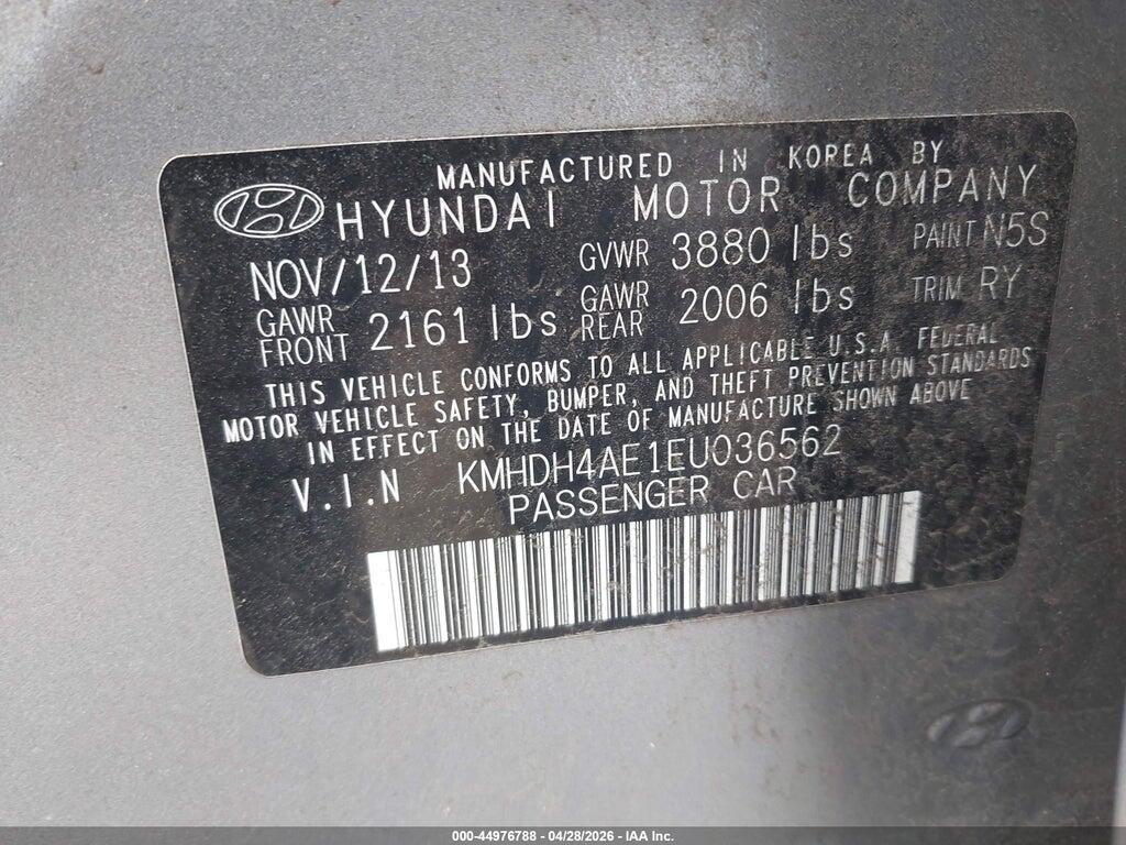 KMHDH4AE1EU036562 2014 HYUNDAI ELANTRA photo no. 9
