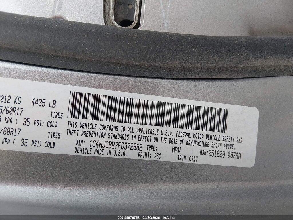 1C4NJCBB7FD372892 2015 JEEP COMPASS photo no. 9