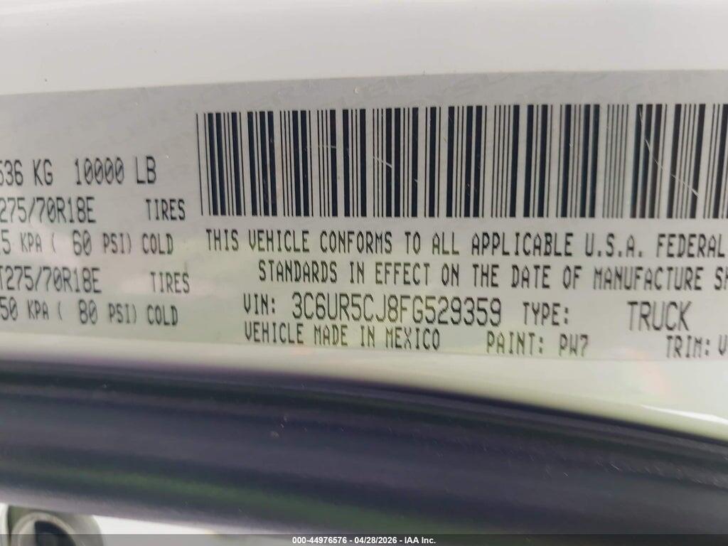 3C6UR5CJ8FG529359 2015 RAM 2500 photo no. 9