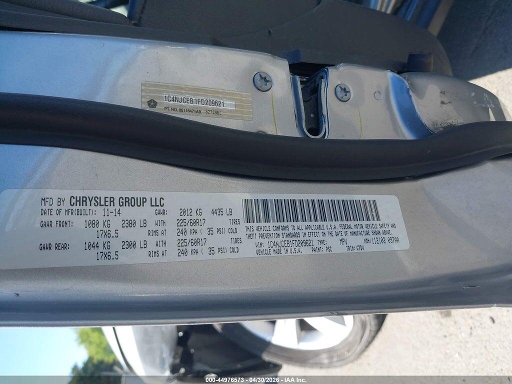 1C4NJCEB1FD209621 2015 JEEP COMPASS photo no. 9