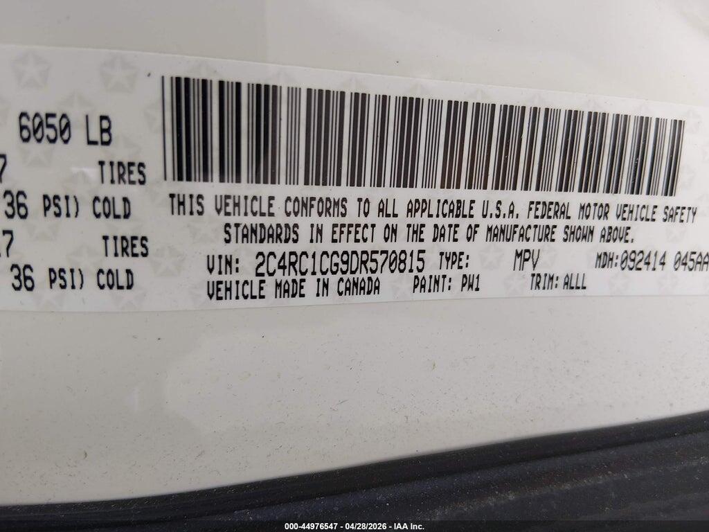 2C4RC1CG9DR570815 2013 CHRYSLER TOWN & COUNTRY photo no. 9