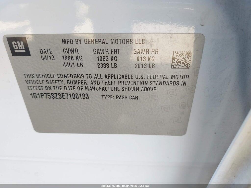 1G1P75SZ3E7100183 2014 CHEVROLET CRUZE photo no. 9