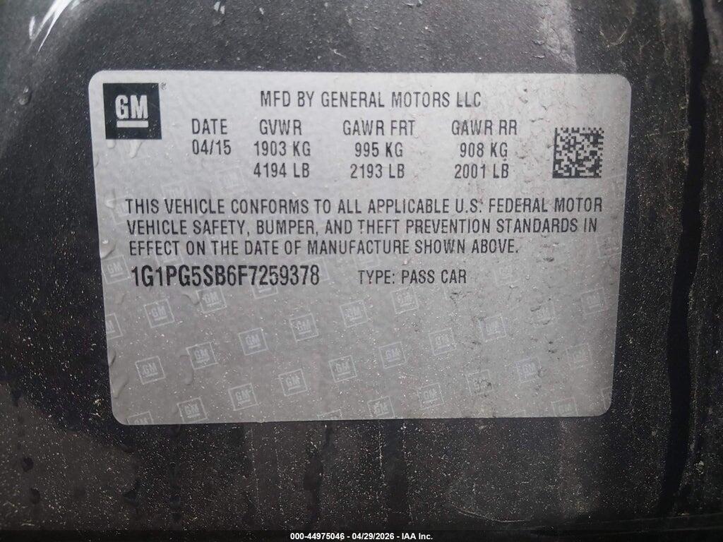 1G1PG5SB6F7259378 2015 CHEVROLET CRUZE photo no. 9