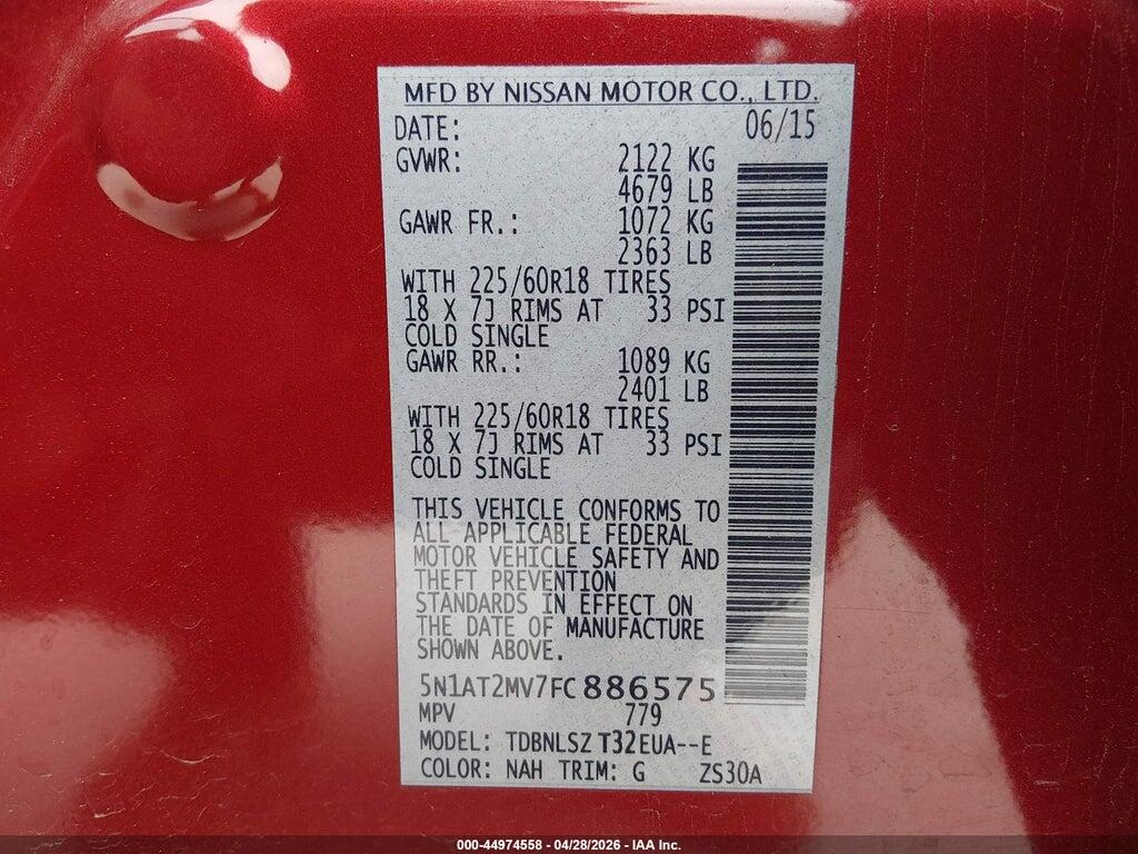 5N1AT2MV7FC886575 2015 NISSAN ROGUE photo no. 9