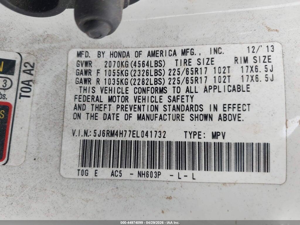 5J6RM4H77EL041732 2014 HONDA CR-V photo no. 9
