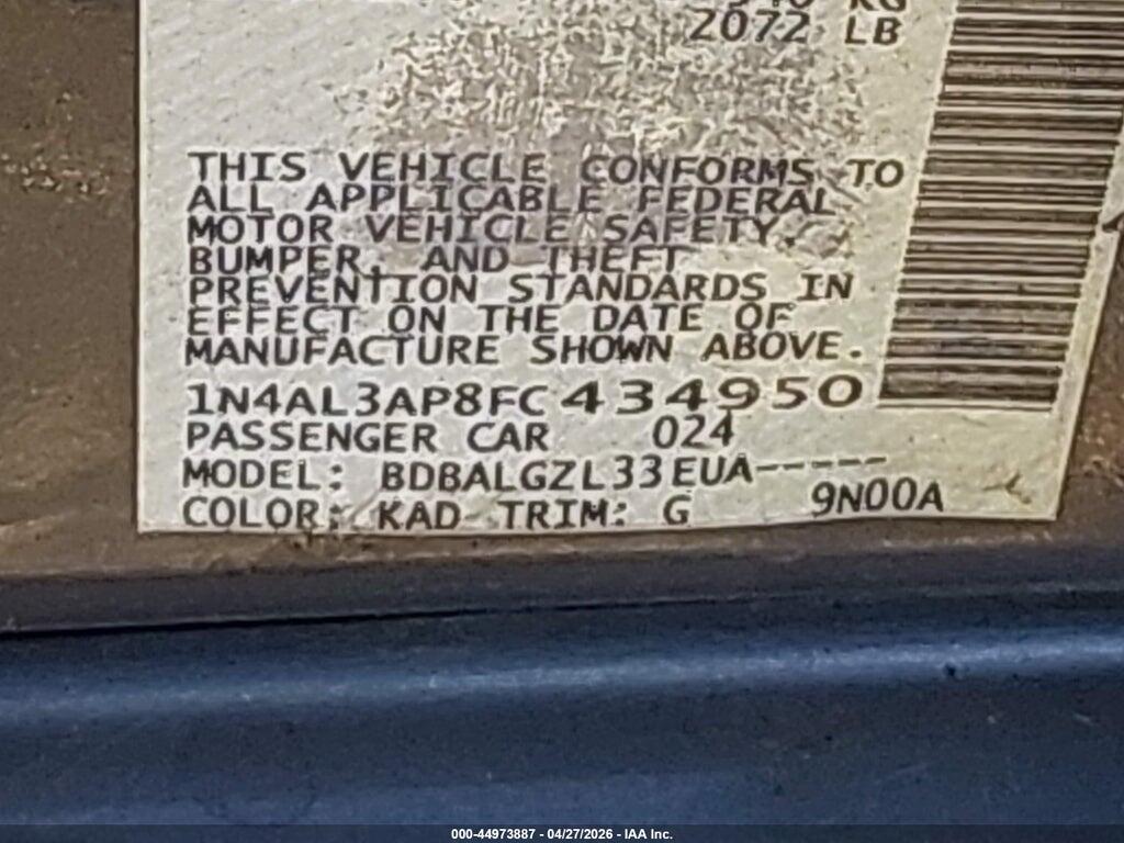 1N4AL3AP8FC434950 2015 NISSAN ALTIMA photo no. 9
