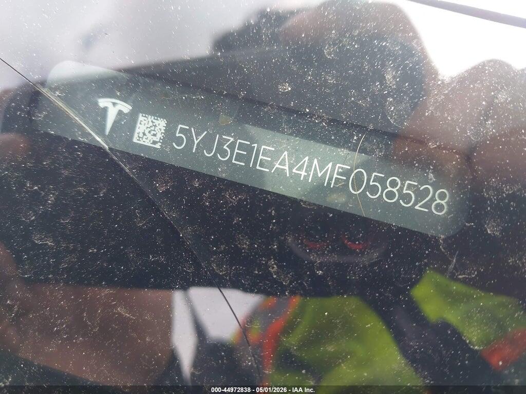 5YJ3E1EA4MF058528 2021 TESLA MODEL 3 photo no. 9